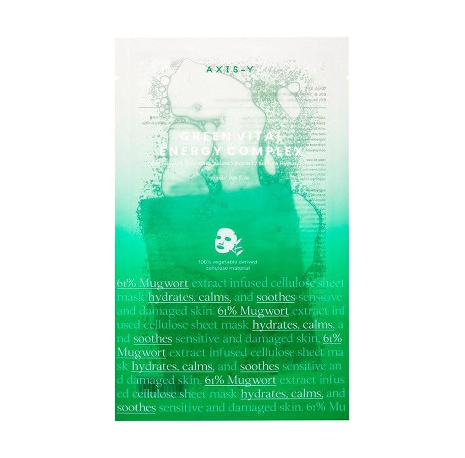 Kasvojen hoito - AXIS-Y Green Vital Energy Complex Mask 1 pcs - 8809634610157