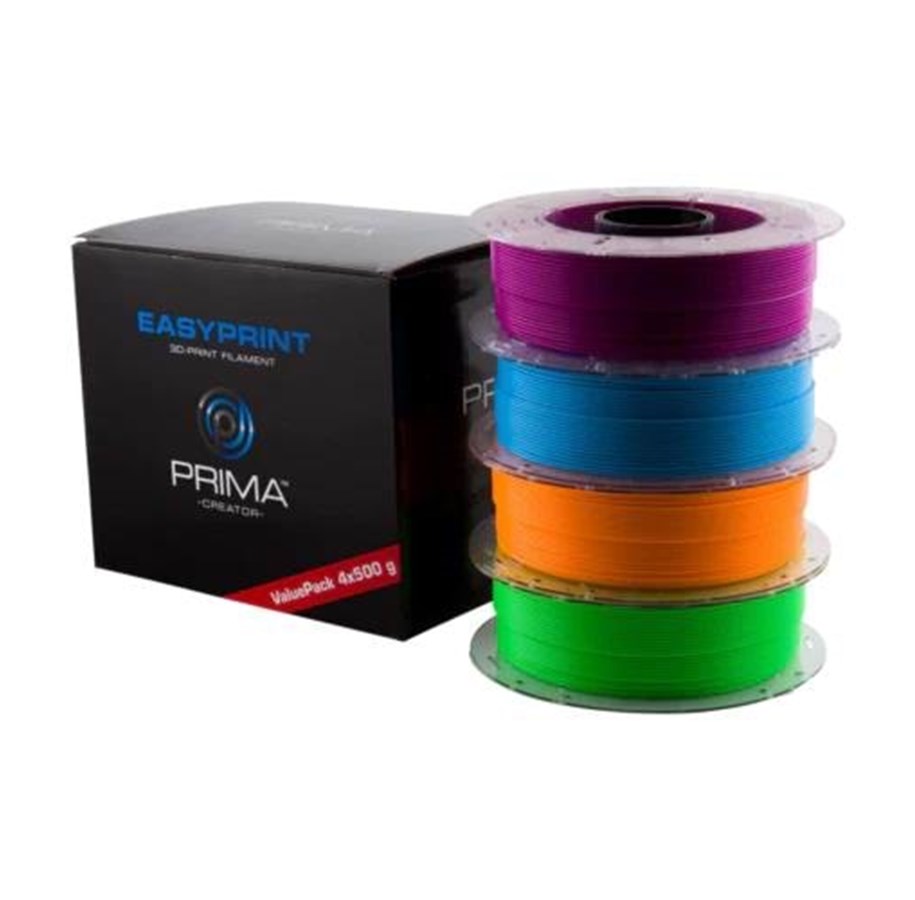 Filamentti/hartsi - 3D-tulostin - Prima PrimeCreator EasyPrint Neon PLA Filament - PC-EPLA-175-4x0500-NEON
