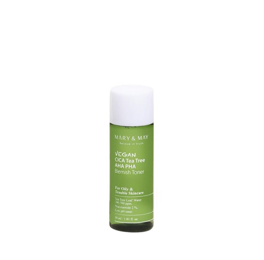 Kasvojen hoito - Mary & May Vegan Cica Tea Tree AHA PHA Toner (30 ml.) - 8809670682149