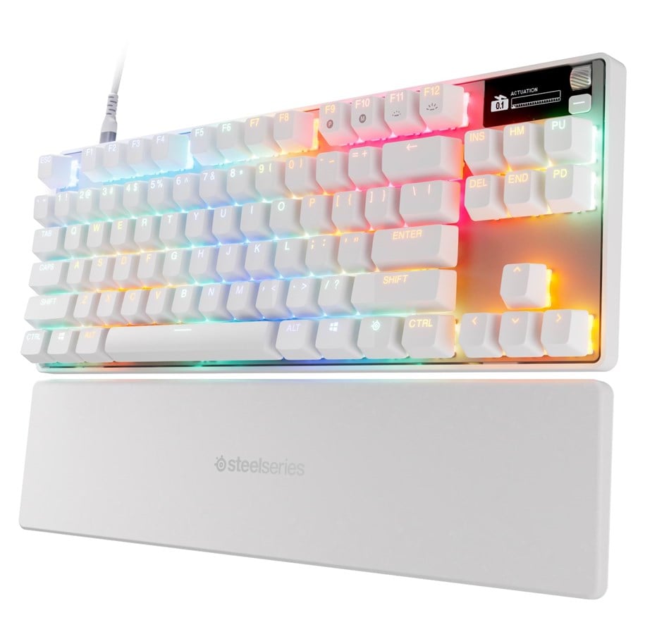 Näppäimistöt - SteelSeries Apex Pro TKL Gen 3 - Pelinäppäimistö - ilman numpadia - Englanti (US) - Valkoinen - 64898