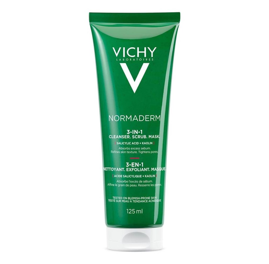 Kasvojen hoito - Vichy Normaderm 3-in-1 Scrub Cleanser & Mask 125ml - 3337875414067