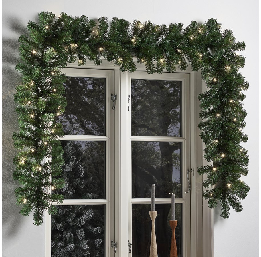 Sisustus - NORDIC WINTER Artificial Fir Garland Mix - 240 cm - 780-037