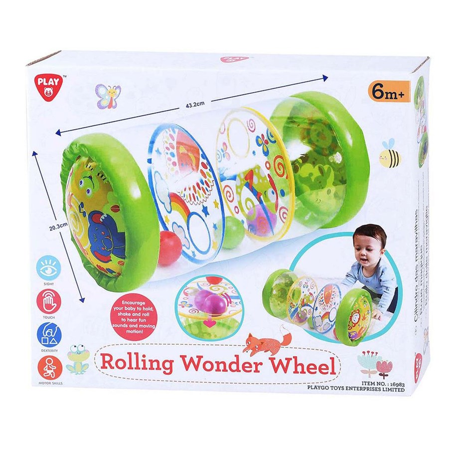 Vauva- ja taaperolelut - PLAY Rolling Wonder Wheel with Balls Inflatable 43cm - 16983