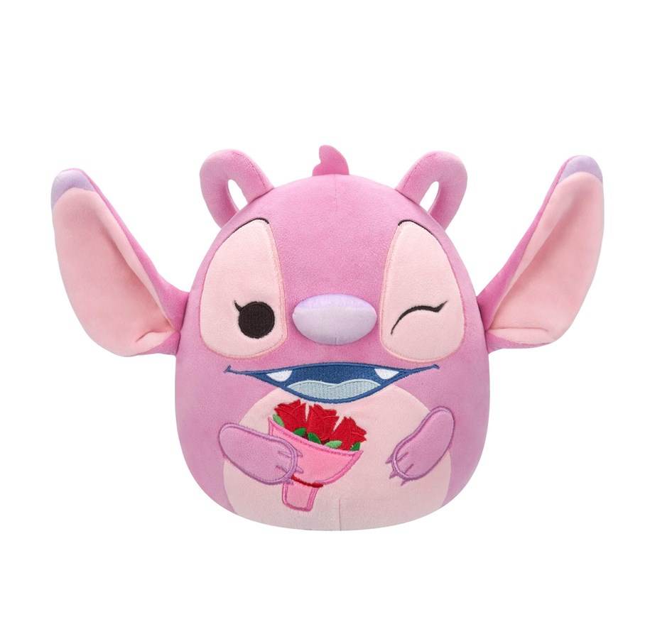 Pehmolelu - Squishmallows 20 cm Disney Angel kukkakimpun kanssa - 260883