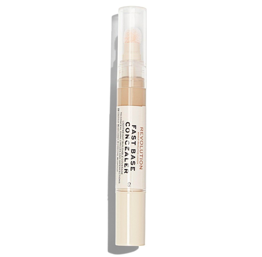 Meikit - Makeup Revolution Fast Base Concelear, Under-Eye Concealer Pen, C 5, 4.5 ml - 5057566034197