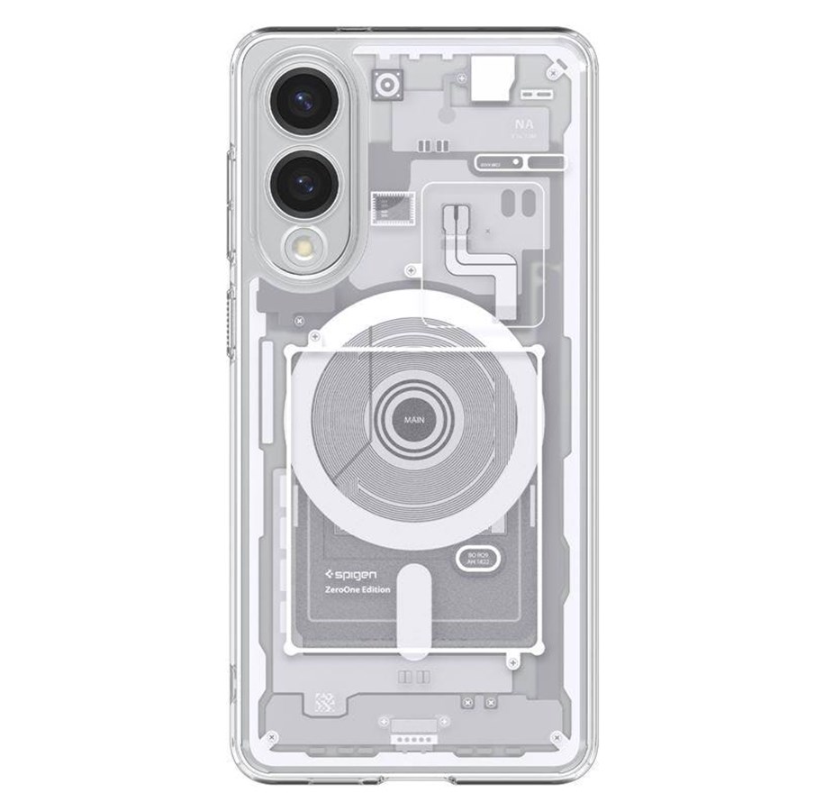 Puhelin - Kannet ja kotelot - Spigen Ultra Hybrid MagSafe - zero one white - Samsung Galaxy S25 Edge - ACS09417