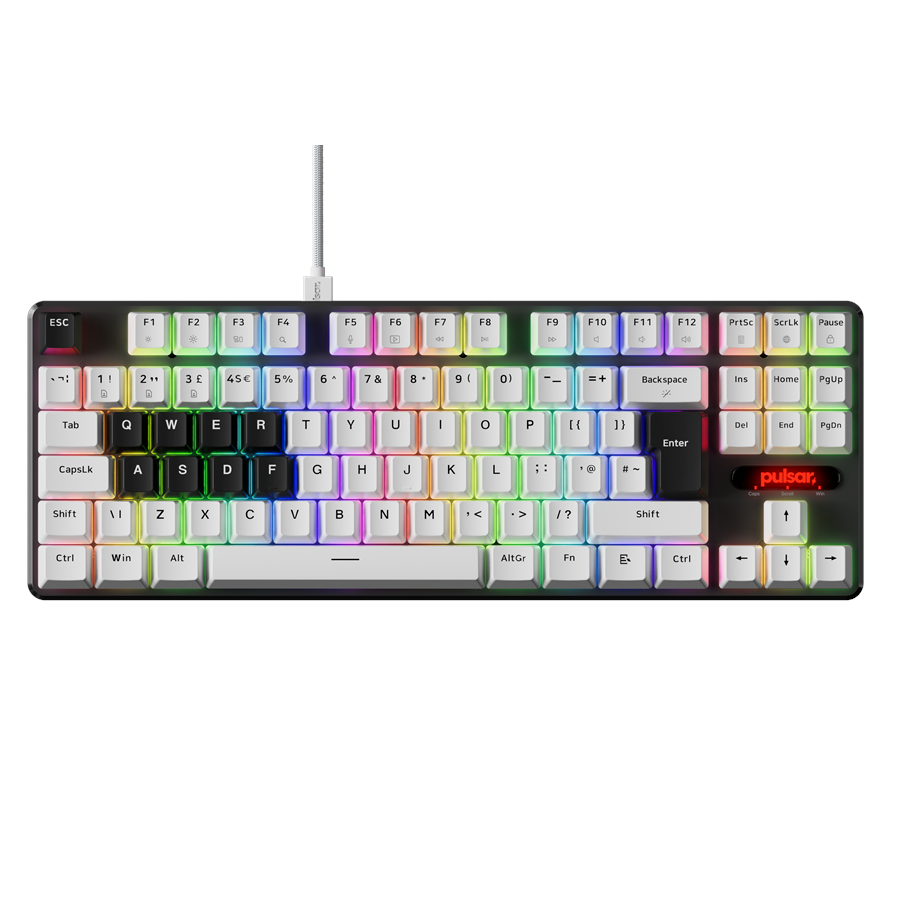 Näppäimistöt - Pulsar PCMK 2 HE TKL (ISO) - Pelinäppäimistö - ilman numpadia - Englanti (UK) - Valkoinen - PCMK2HE821W