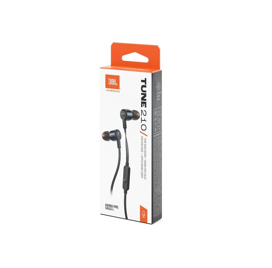 Kuulokkeet - JBL T210  In-Ear headphone with 1-button mic/remo - JBLT210BLKE