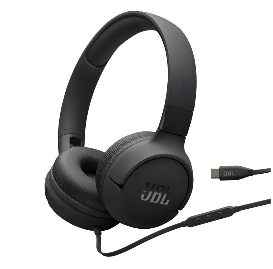 Kuulokkeet - JBL Tune 520C USB-C Wired On-ear Headphones Black - JBLT520CBLK
