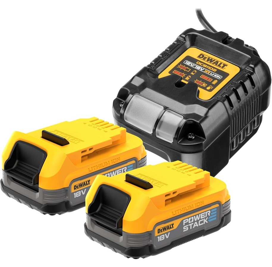 Akut ja laturit - Dewalt DCB1102E2-QW Battery Set Powerstack - DWDCB1102E2- QW