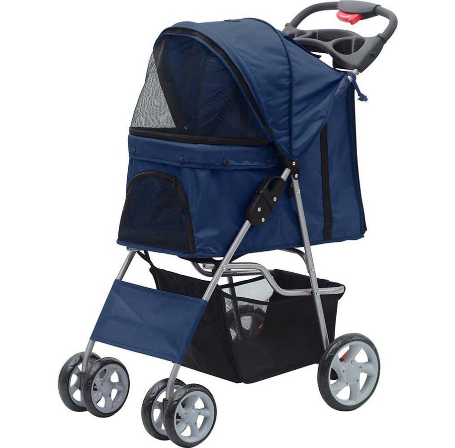 Koirat - Pawise - Stroller For Cats And Dogs Blue 68x46x100 cm - 636.9100