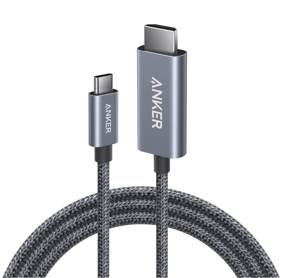 Näyttökaapeli - Anker USB-C to HDMI Cable 6ft 4K Braided - Black - A87E0H12