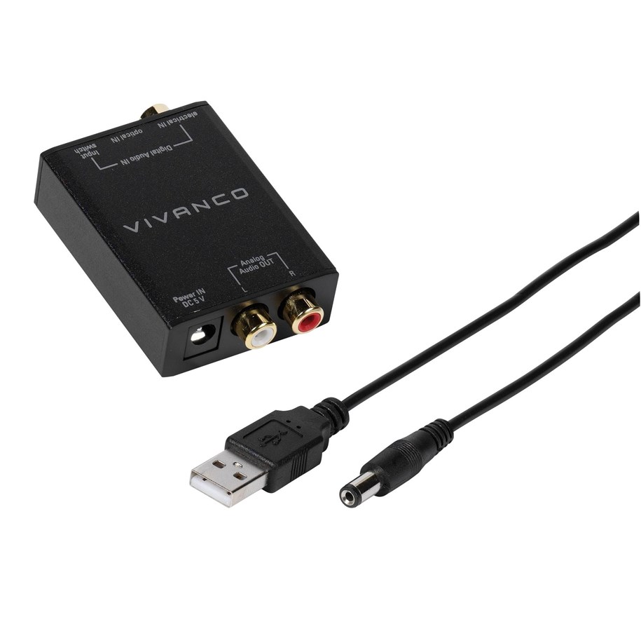 Muut kaapelit - Vivanco Digital / Analog Converter Toslink-RCA - 4008928461435