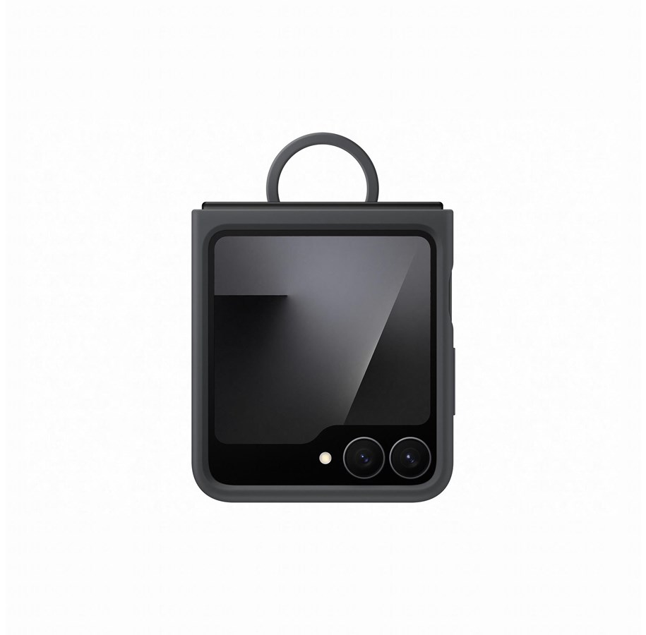 Puhelin - Kannet ja kotelot - Samsung Silicone Case with Ring for Galaxy Z Flip7 FE | Z Flip6 - Black - EF-PF741TBEGWW