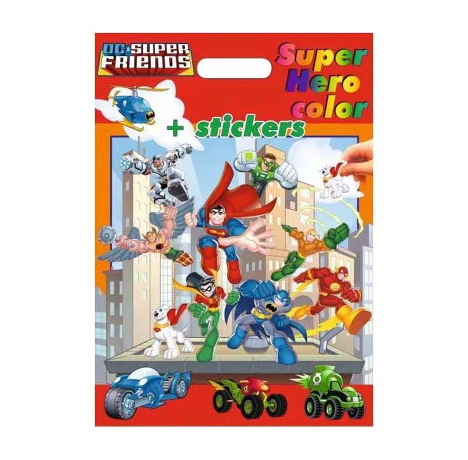 Harrastustarvikkeet - Boek Specials Nederland BV - DC Superfriends Super Hero Coloring and Sticker Book - BOEK40269