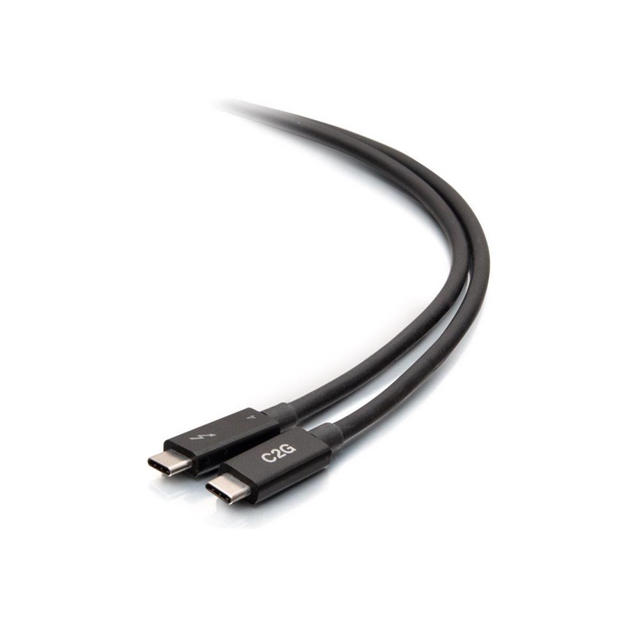 FireWire / ThunderBolt-kaapelit ja adapterit - C2G 2.5ft Thunderbolt 4 USB C Cable - USB C to USB C - 40Gbps - M/M - Thunderbolt cable - 24 pin USB-C to 24 pin USB-C - 76 cm - C2G28886