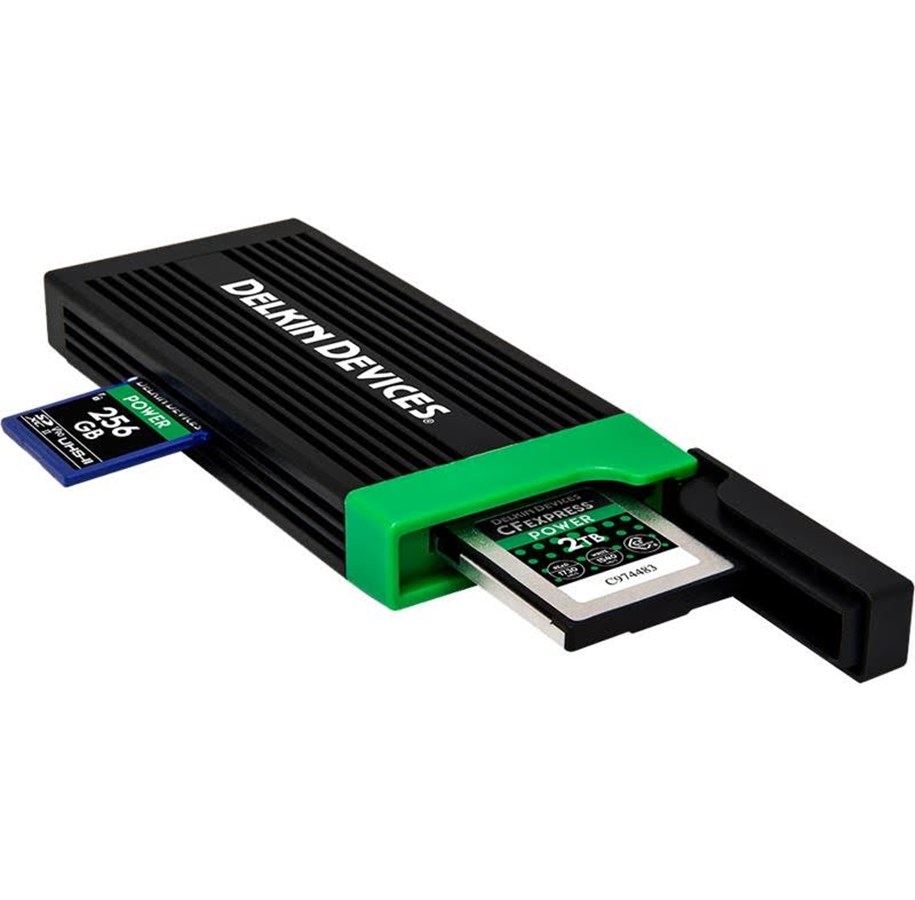 Muistikortinlukijat - adapterit ja kortinlukijat - Delkin Devices USB 3.2 CFexpress Type B & SD UHS-II Memory Card Reader - DDREADER-56