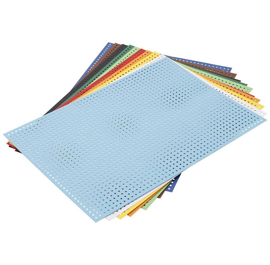 Askartelu- ja taidetarvikkeet - Creativ Company - Cross Stitch Cardboard Various Colors 10 Sheets - 800696