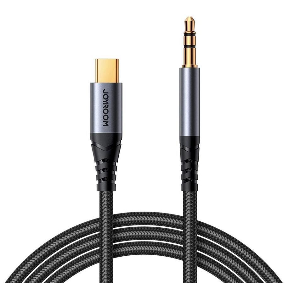 Audiokaapelit - Joyroom Audio Transfer Series SY-A07 Mini Jack 3.5mm/USB-C Cable 1.2m - Black - 6956116773786