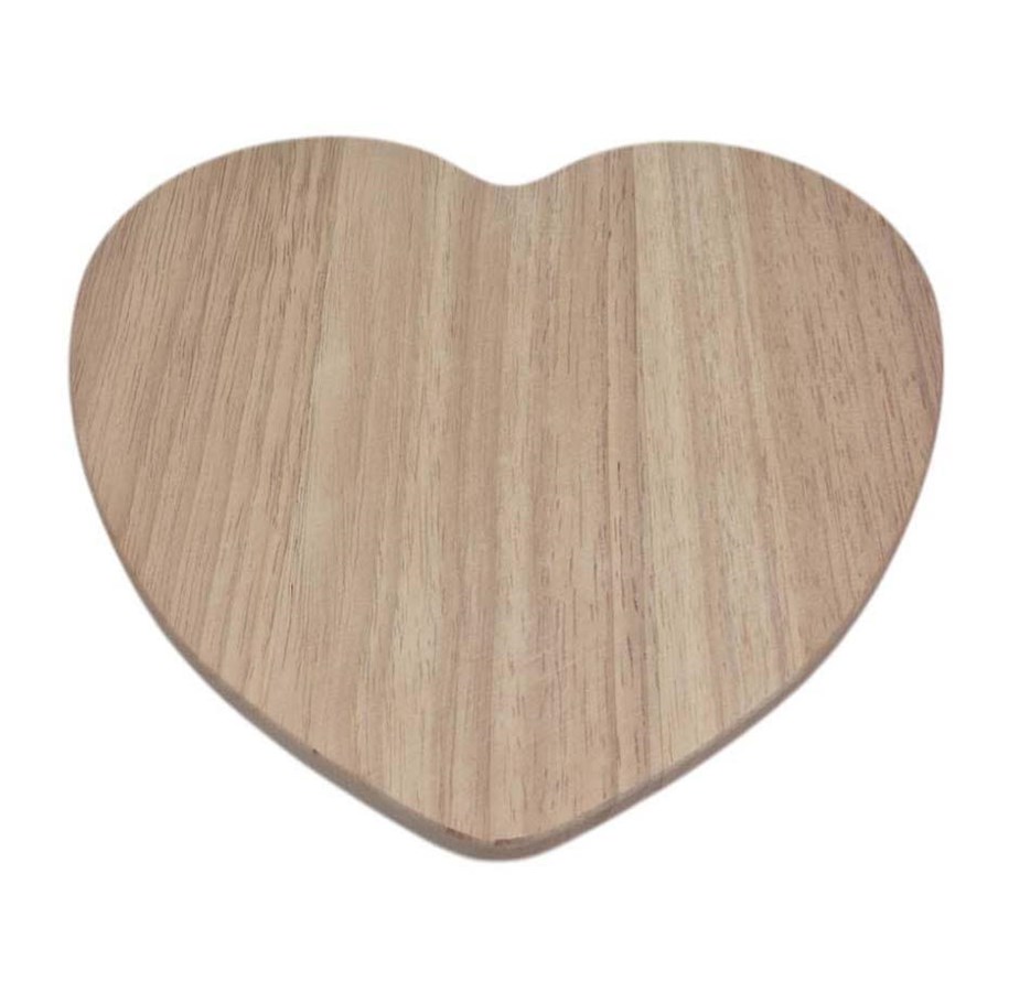 Puulelut - Playwood Wooden Bread Board Heart Shape - SL257R