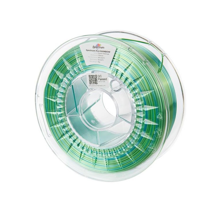 Filamentti/hartsi - 3D-tulostin - Spectrum 3D Filament / PLA SILK Rainbow / Ocean Melange / ⌀ 1.75 mm / 1 kg - 81018