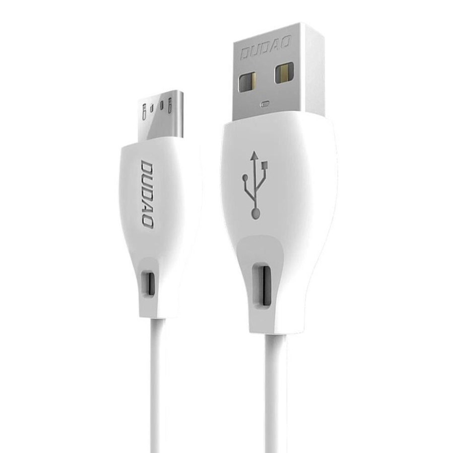 USB kaapelit - Dudao L4M USB-A - MicroUSB 2.4 A 1m cable - white - 6976625335138