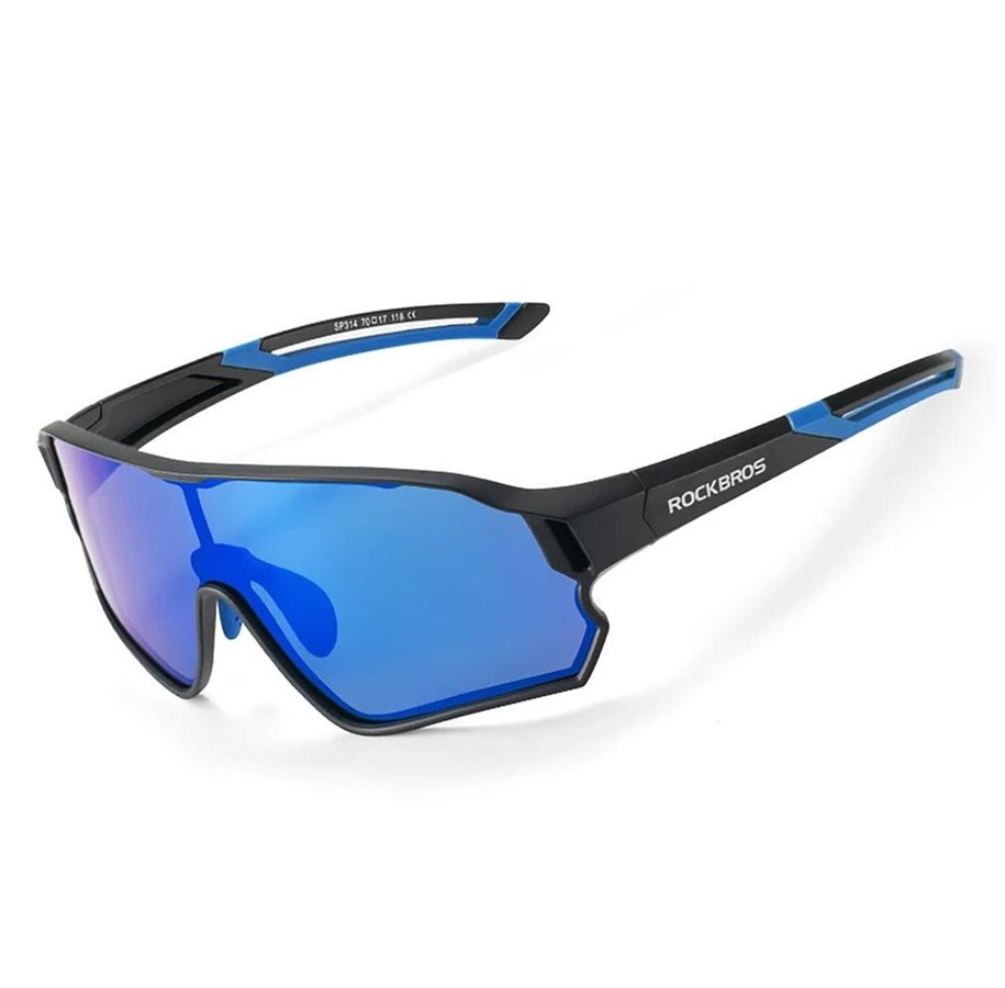 Urheilu & Fitness - Rockbros 14110009001 polarized cycling glasses for children 8-14 years old - black and blue - Rockbros-14110009001
