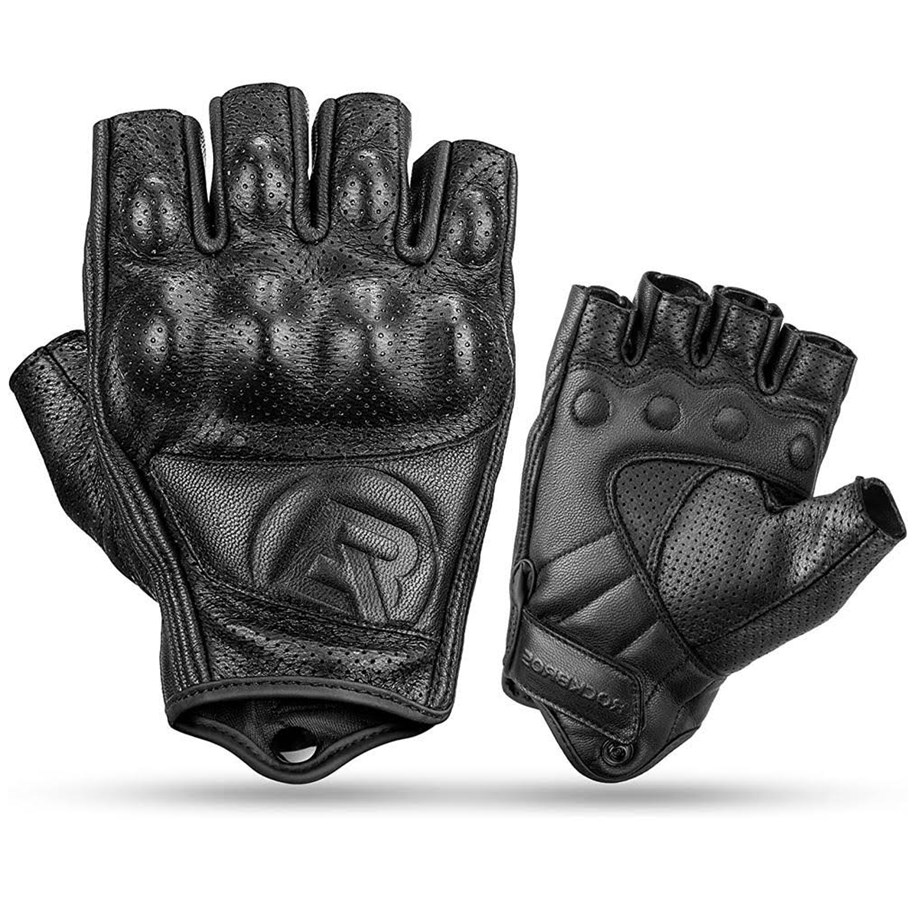 Urheilu & Fitness - Rockbros 16220006004 XL leather motorcycle gloves - black - Rockbros-16220006004