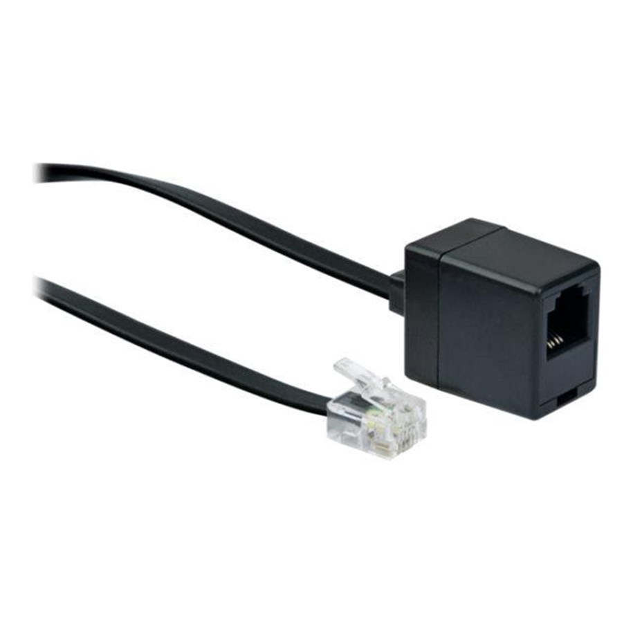 Verkkokaapelit - Schwaiger phone extension cable - 10 m - black - Musta - 10m - TVL6332 533
