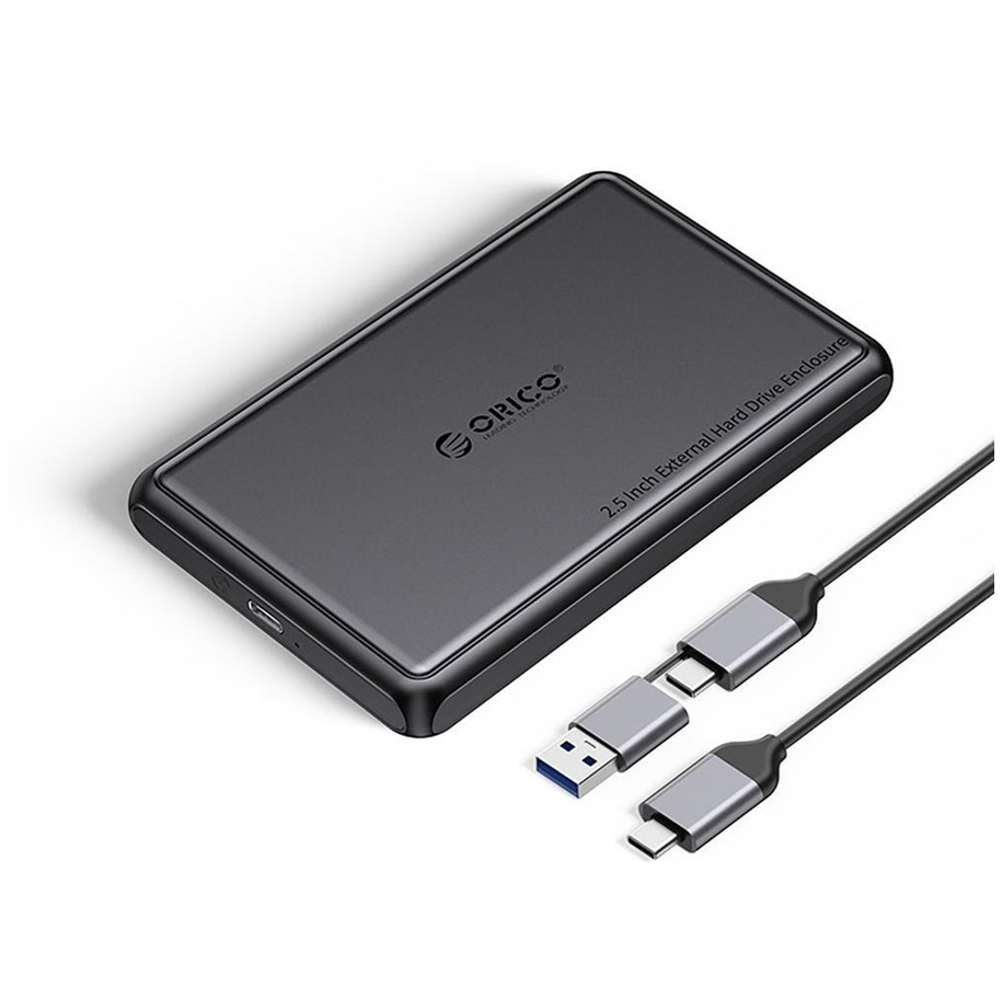 SSD 2 - ORICO DDL25-C3 2.5" HDD/SSD USB-C 5Gb/s Disk Drive - Black - DDL25-C3-BK-BP