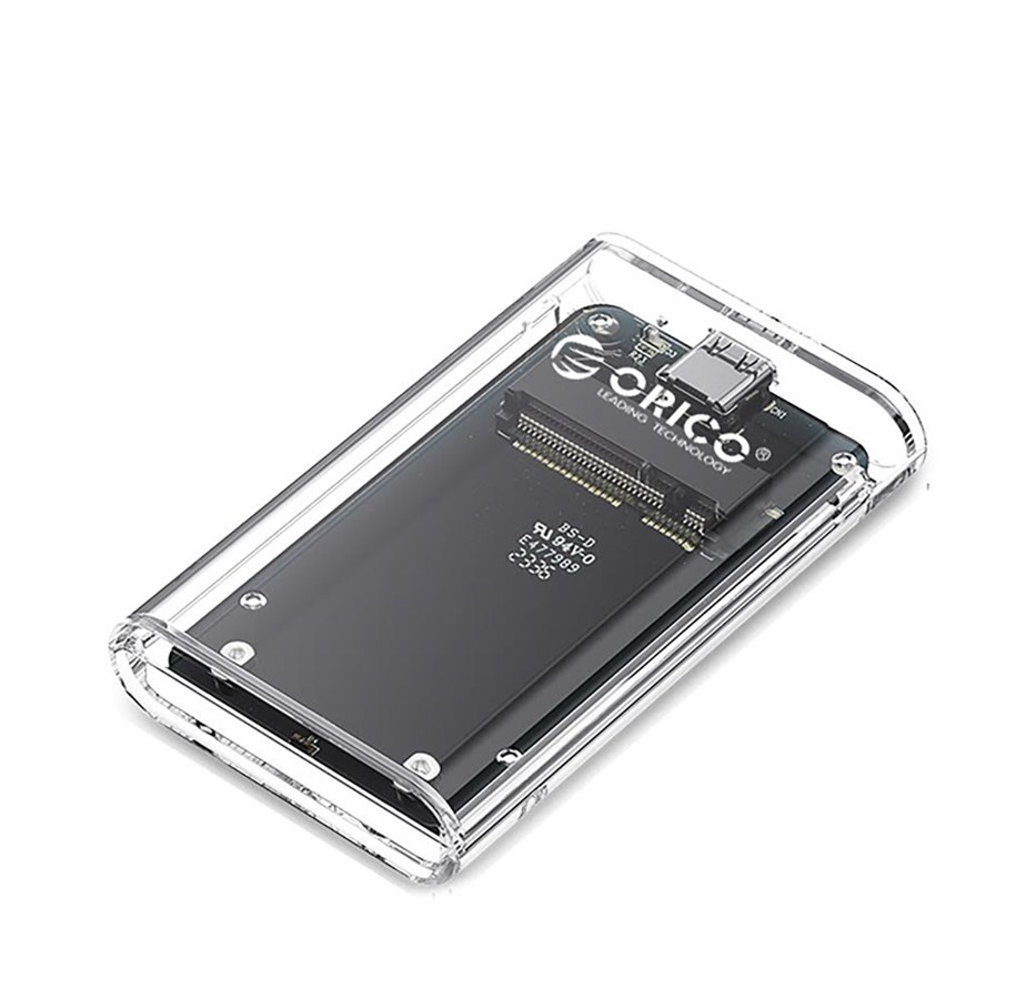 SSD 2 - ORICO TC10-MS MSATA USB-C 3.2 5Gb/s Disk Cartridge - Transparent - TC10-MS-GR-BP