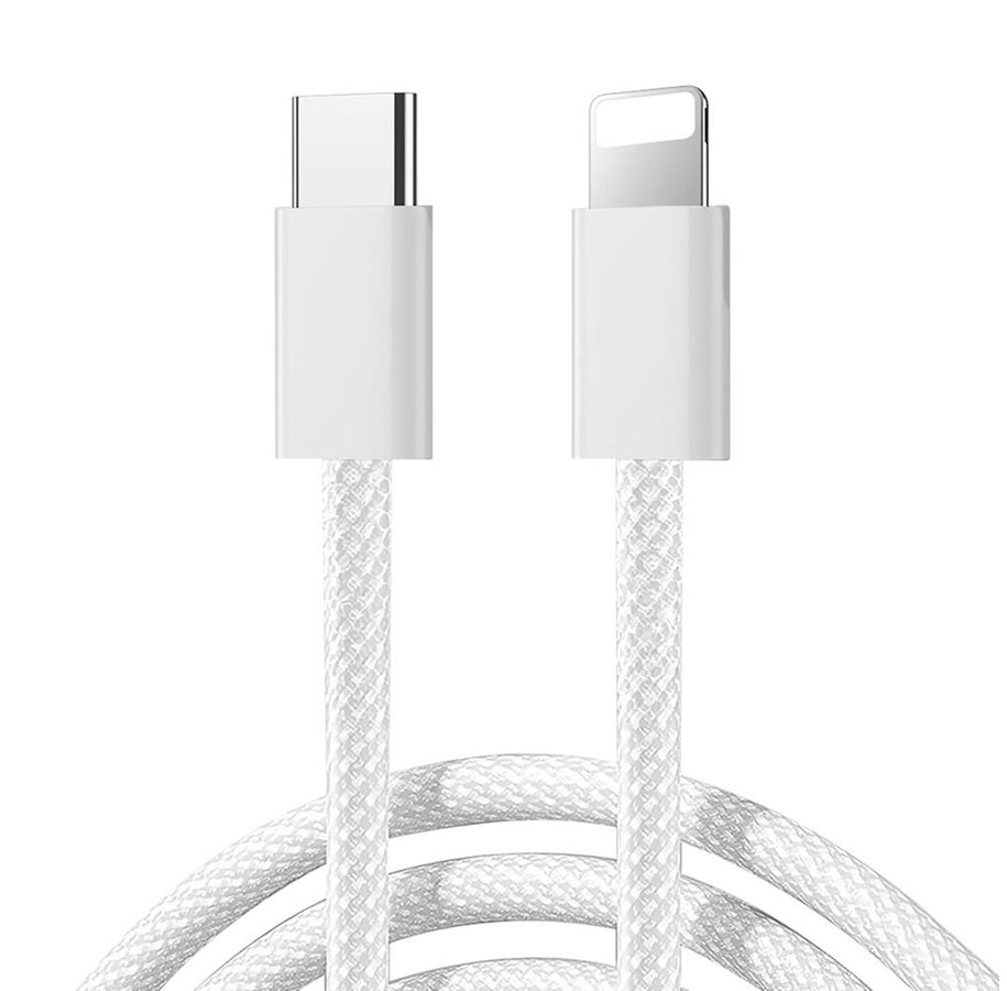 USB kaapelit - Joyroom S-A45 Ben Series 30W Cable (USB-C - Lightning) Braided 1m - White - S-A45_CL_W