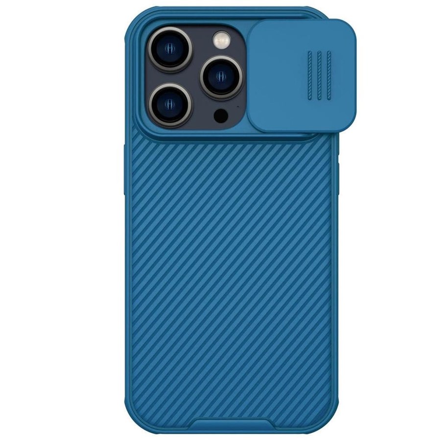 Puhelin - Kannet ja kotelot - Nillkin CamShield Pro Case Case iPhone 14 Pro Armored Cover Camera Cover Blue - 6902048248335