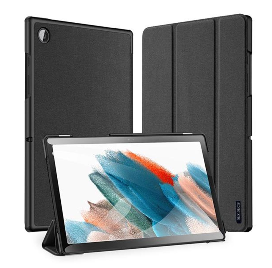 Tabletti - Kannet & Suojakotelot - Dux Ducis Domo Foldable Cover Tablet Case with Smart Sleep Function Stand Samsung Galaxy Tab A8 10.5'' 2021 Black - 6934913043370