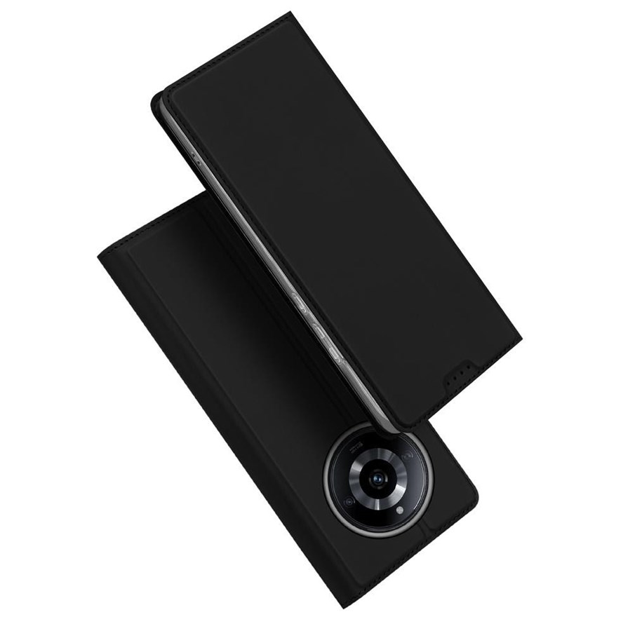 Puhelin - Kannet ja kotelot - Dux Ducis  Skin Pro Case Realme 11 Flip Cover Card Wallet Stand Black - 6934913025772