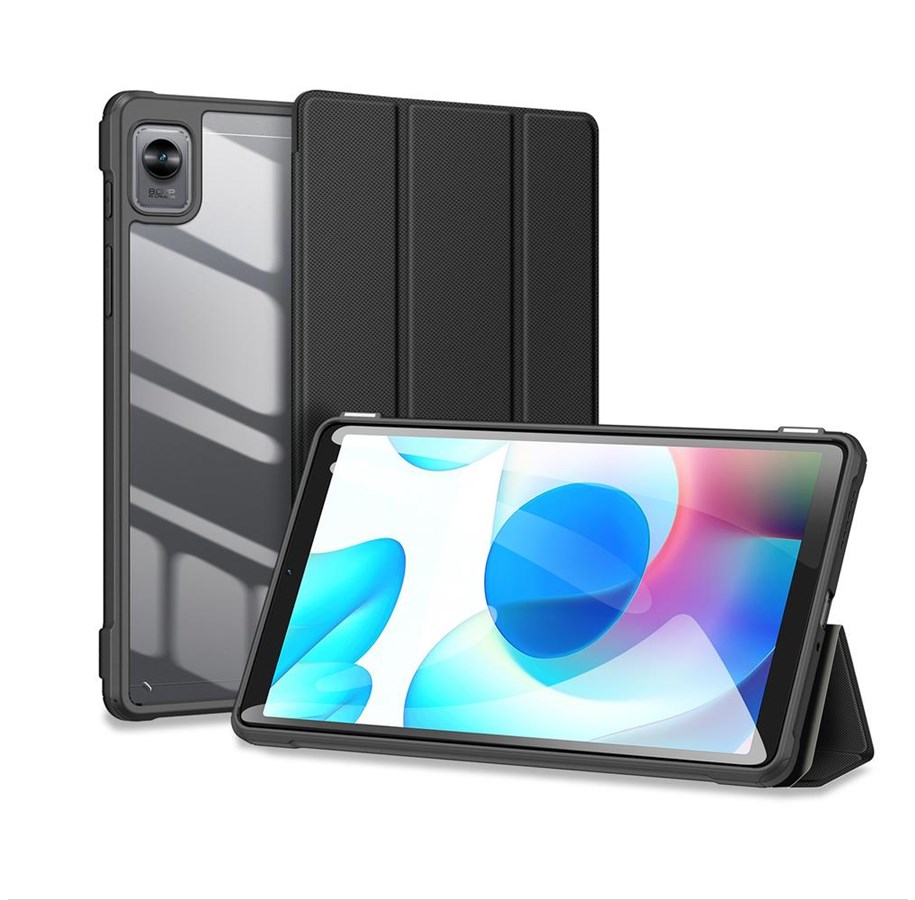 Tabletti - Kannet & Suojakotelot - Dux Ducis Toby Armored Flip Case Smart Case for Realme Pad Mini black - 6934913036242