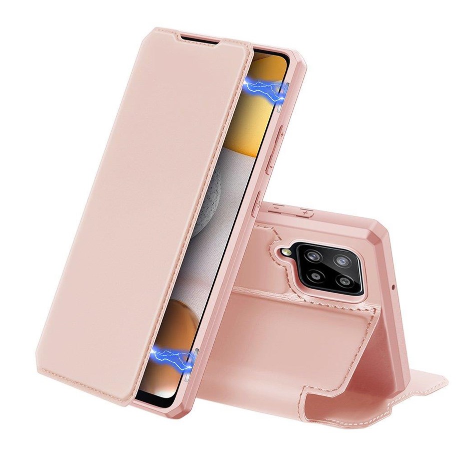 Puhelin - Kannet ja kotelot - Dux Ducis Skin X Holster Case Flip Cover Samsung Galaxy A42 5G Pink - 6934913054208