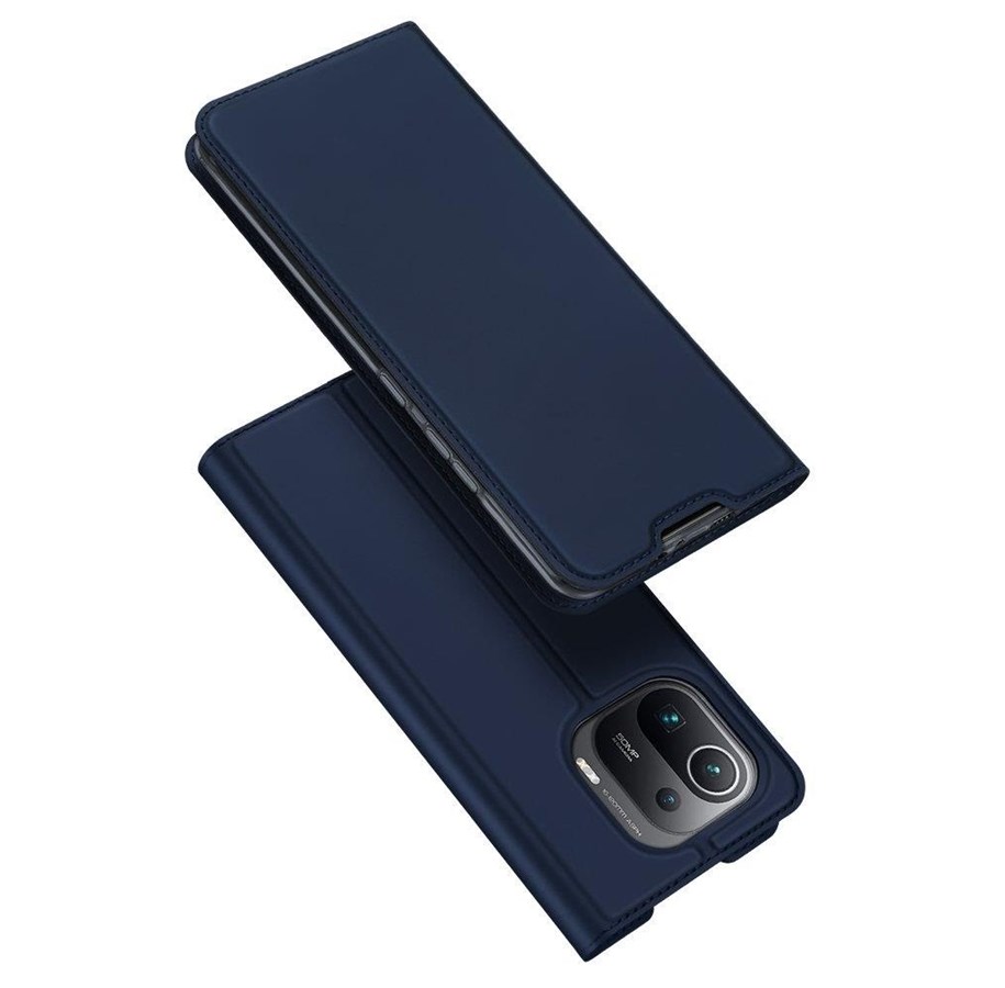 Puhelin - Kannet ja kotelot - Dux Ducis Skin Pro Holster Case Cover with Flip Xiaomi Mi 11 Pro Blue - 6934913050026