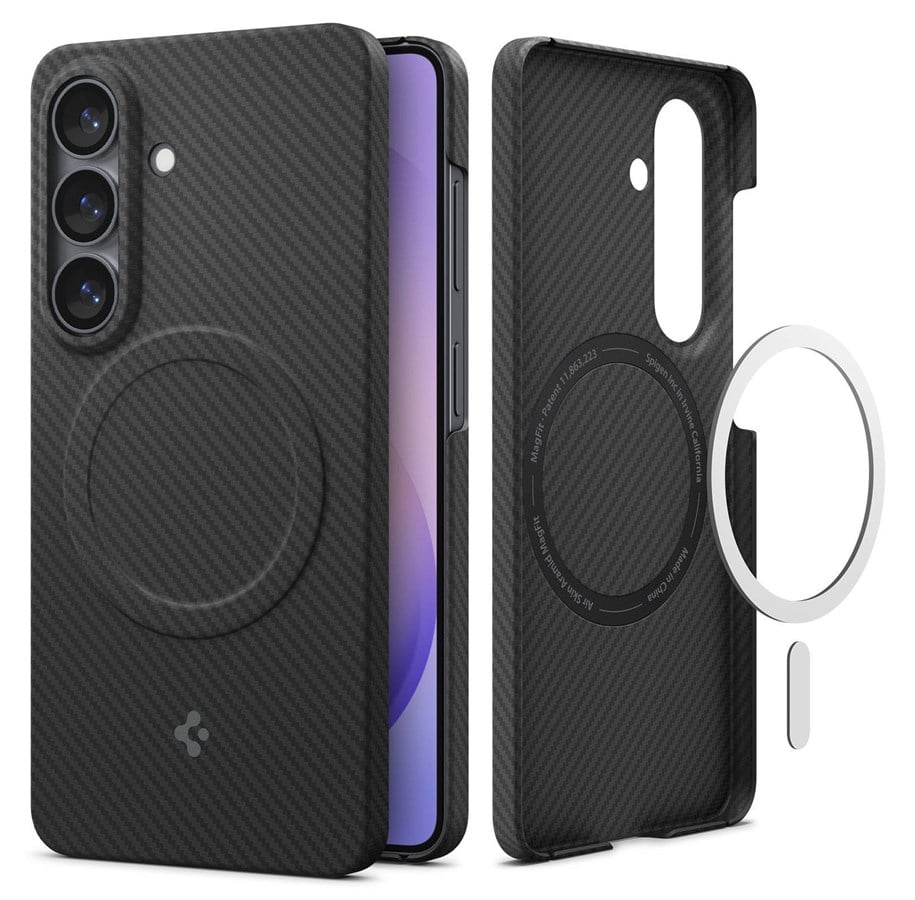 Puhelin - Kannet ja kotelot - Spigen Air Skin Aramid MagSafe - black - Samsung Galaxy S26+ - ACS11048