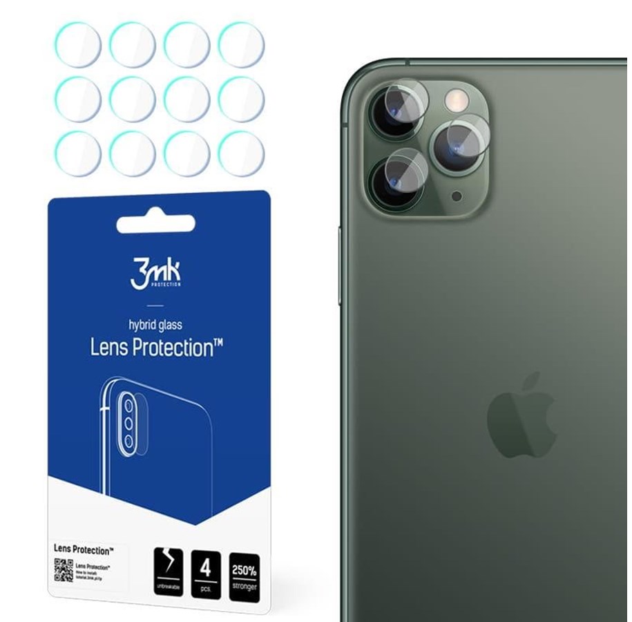 Puhelintarvikkeet - Näytönsuojat - 3mk Lens Protection Camera Glass for iPhone 11 Pro Max - 5903108202749