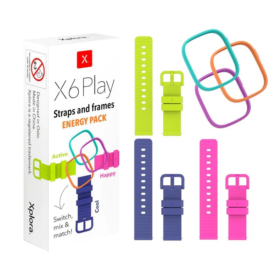 Smartwatch - Lisävarusteet - Xplora X6Play Straps and Frames - ENERGY PACK - X6-2SNF-ENERGY
