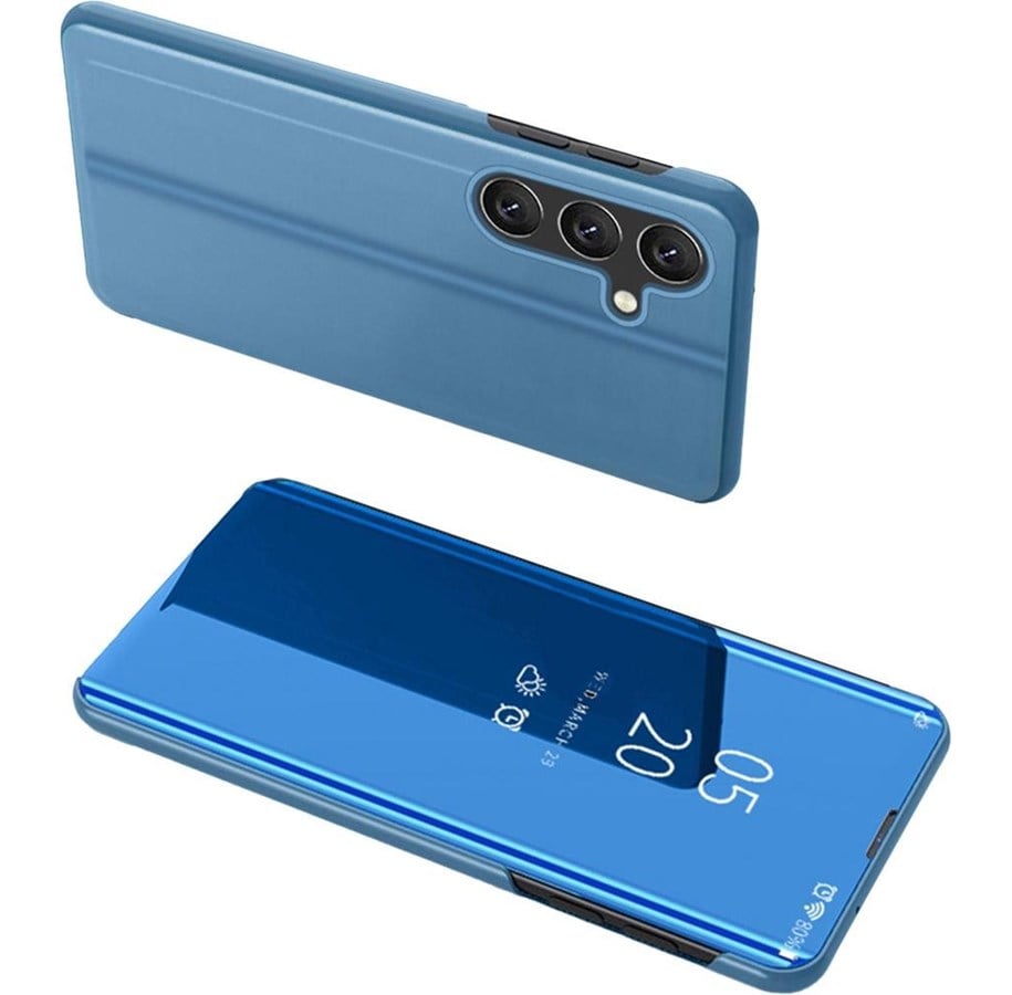 Puhelin - Kannet ja kotelot - Hurtel Clear View Case Cover for Samsung Galaxy A24 4G Flip Cover Blue - 9145576275948