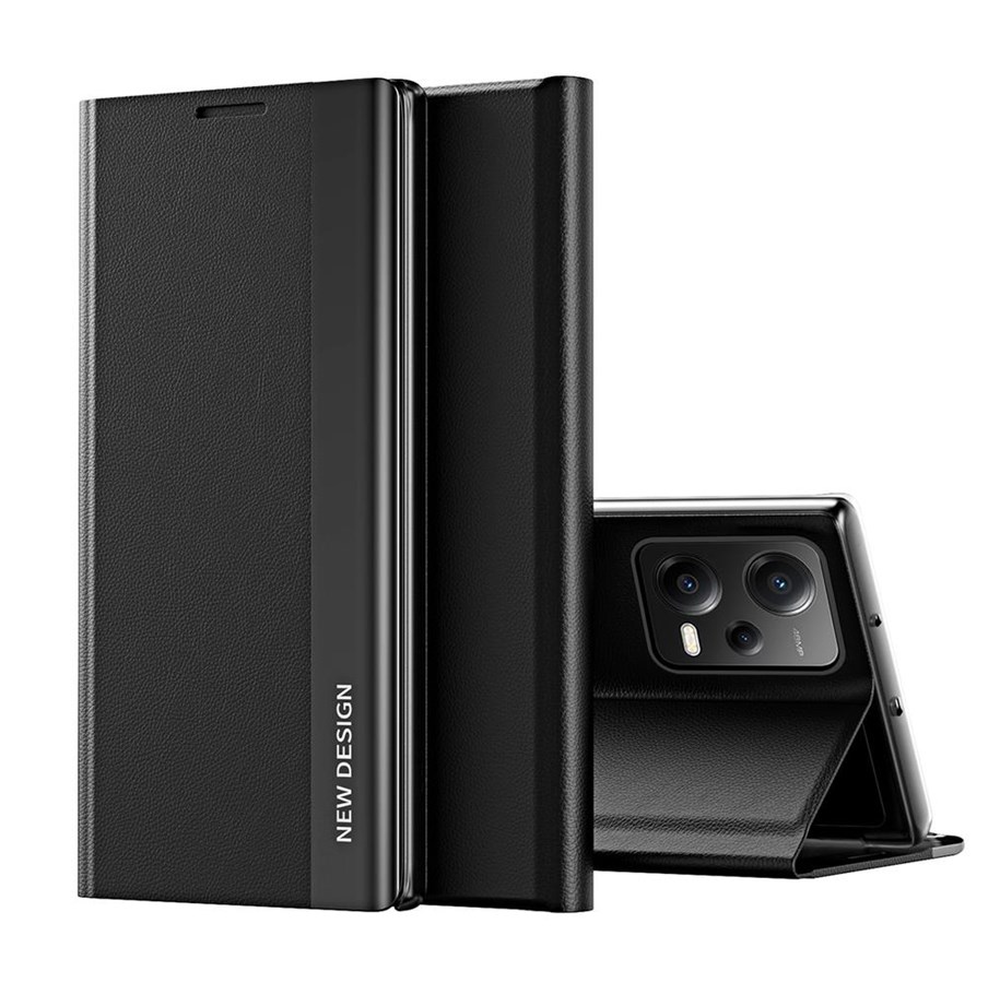 Puhelin - Kannet ja kotelot - Hurtel Sleep Case Pro Case for Xiaomi Redmi Note 12 5G / Poco X5 5G with Flip Stand Black - 9145576275658