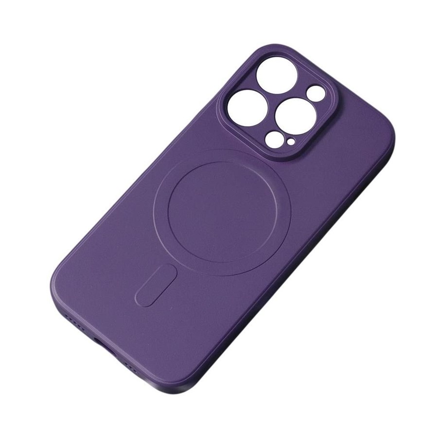 Puhelin - Kannet ja kotelot - Hurtel MagSafe Compatible Silicone Case for iPhone 15 Pro Silicone Case - Purple - 9145576279939