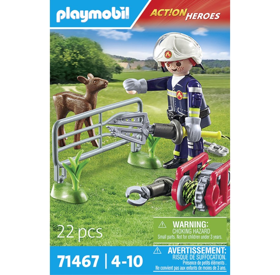Playmobil - Playmobil Toiminta - Action Heroes Animal Protection Fire Department - 71467 - 71467