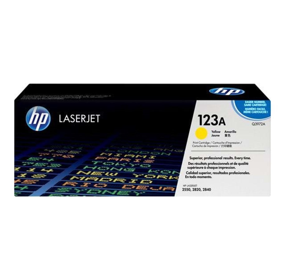 Mustepatruunat, värikasetit ja lisävarusteet - HP 123A / Q3972A - Yellow Laser Toner - Q3972A