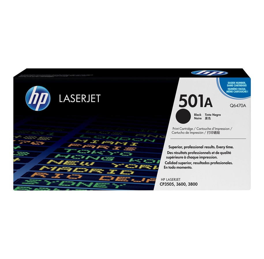 Mustepatruunat, värikasetit ja lisävarusteet - HP 501A / Q6470A Black Toner - Q6470A