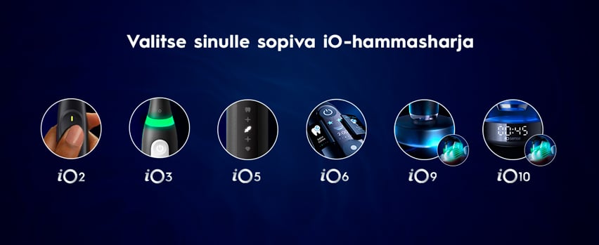 Oral-B iO -sarjan yhteenveto – valitse oikea iO-hammasharja – iO2, iO3, iO5, iO6, iO9 ja iO10