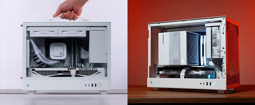 DeepCool CH560 ja CH780 PC-kotelot RGB-tuulettimilla ja AIO-nestejäähdytyksellä mustana ja valkoisena